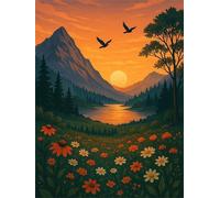 Sun Lake 300 Piece Jigsaw Puzzles for Adults, Colourful, Challenging & Brainteasing Adult Puzzles 300 Pieces Birds, Fun jigsaws for The Whole Family 16x11 Inch