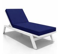 Sun Lo Cush - Almohadilla de repuesto gruesa y antideslizante para sillón reclinable de jardín, funda extraíble con cremallera, colchón al aire libre para patio y piscina