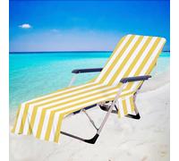 Sun Lounger Beach Towel with Pockets,Beach Chair Cover Towel,Beach Towel Lounger Bags with Pockets Sunbed Towels Fitted Microfiber Sun Lounger Towels for Summer Outdoor Pool Vacation Travel ( Color :