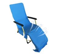Sun Lounger Towel Cover - Silla de playa de microfibra, tejido de secado rápido | 210x75cm Diseño de bolsillo lateral portátil, protector de salón de piscina al aire libre, ideal para jardín, pat