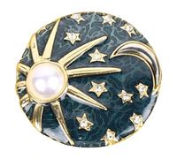Sun Moon Alloy Pin Milky Way Brooch for Women's Jewelry