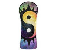 Sun Moon Yin Yang Retro Tai Chi - Juego de funda para palos de golf, accesorios de cuero de primera calidad con etiquetas intercambiables para conductor Fairway Wood Hybrid Golf Head Covers