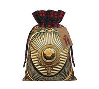 Sun Old - Bolsas de regalo de Navidad con cordón, diseño egipcio atemporal, con estampado de gracia, regalos de fiesta de Navidad y recuerdos