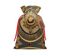 Sun Old Egyptian Timeless Grace Print Christmas Drawstring Holiday Candy Bag Christmas Sacos Reutilizables Bolsas de regalo de fiesta