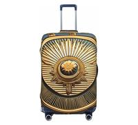 Sun Old - Funda para maleta con estampado de gracia egipcia atemporal, protector de equipaje, elástico, lavable, funda para equipo de viaje, Negro -, L