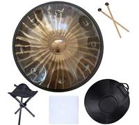 Sun Pattern Handpan En D Minor Steel Hand Drum,D3 (A Bb CDEFGA) 22.8in/58cm, For Producción De Audio, Entusiasta De La Música, Con Handpan Bag, Drumsticks, Drum Tripod (Size : 9 Notes)