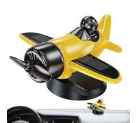 Sun Powered Aircraft Car Decor - Ornamento de Panel de avión Solar en Miniatura, Modelo de avión en Movimiento de energía, decoración de Oficina para niños, niñas, papá, avgeek, Diaria