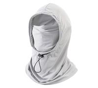 Sun Protection Masque - Ice Silk 40 x 46 cm | UPF 50+ Hat With Face Neck Flap | Breathable Neck Gaiter Face Cover For Traveling Outdoor Sports Hiking Cycling Unisex Spring Summer Autumn, Light Gray