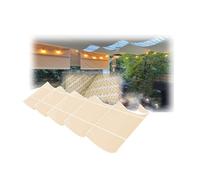 Sun Protection Proof Sliding Roller Blind Wave Awning, HDPE Roof Shade Cover, with Hardware Wire Cable,for Outdoors Garden Patio Party(1.2 * 3m)