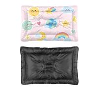 Sun Rainbow Clouds Moon Stars - Tapete de cama rosa para perros, cama acogedora para gatos, camas de coche, perros, parte inferior antideslizante, accesorios para mascotas, multimodelo, lavable