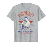 Sun Records X Elvis Presley Eso Está Bien Camiseta, Hombre, Gris Jaspeado, M