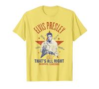 Sun Records X Elvis Presley Eso Está Bien Camiseta, Hombre, Limón, S