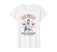 Sun Records X Elvis Presley Eso Está Bien Camiseta, Mujer, Blanco, L