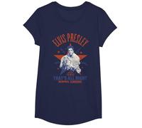 Sun Records X Elvis Presley Eso Está Bien Camiseta, Niñas, Azul Marino, XS