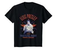 Sun Records X Elvis Presley Eso Está Bien Camiseta, Niños, Negro, 4 años