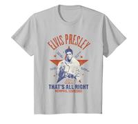 Sun Records X Elvis Presley Eso Está Bien Camiseta, Niños, Plata, 6 años