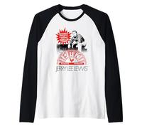 Sun Records X Jerry Lee Lewis The Killer Burst Foto Camiseta Manga Raglan