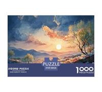 Sun Reflecting on The Calm Lake 1000 Stück Stabiler Karton Puzzle Oriental Moonlit Lebendige Bilder Familienspiel Puzzles Für Erwachsene Und Kinder 38x26cm/1000pcs