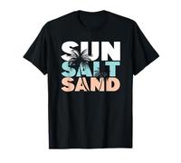 Sun Salt Sand Retro Vintage Summer Beach Graphic Tees para mujer Camiseta