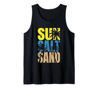 Sun Salt Sand - Viaje Familiar a la Playa Palmeras Playa de Vacaciones Camiseta sin Mangas