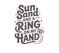 Sun Sand and a Ring on My Hand: Bride-to-Be Beach Journal | Bachelorette Party Notebook for Women | Wedding Planning & Memories Keepsake | 6x9 Lined Journal (100 Pages)
