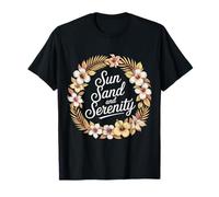 Sun Sand and Serenity Estética Playa Verano ||- Camiseta