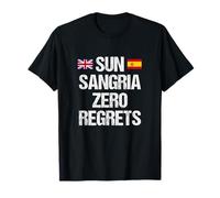 Sun Sangria Zero Regrets - Funny British Expat Spanish Camiseta