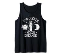 Sun Seeker Moon Dreamer Astral Witchy Mystic Vintage Camiseta sin Mangas