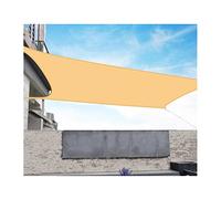 Sun Shade Sail 2x4m 3x4m 3x5m 3x6m 300D Waterproof Polyester Rectangle Awning Canopy Sun Shading Net 98% UV Block for Outdoor Sun Shelter Garden Patio, Sand Color