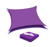 Sun Shade Sail Canopy Rectangle Water Resistant UV Block Polyester Oxford Cloth Sunscreen Awning Sun Shelters for Patio Garden Outdoor Facility and Activities Purple