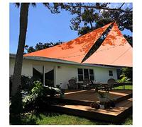 Sun Shade Sail Orange Shade Canvas Terrace Garden Swimming Pool Party Sun Awning, with Rope, 4x4x4m, Triangle