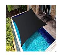 Sun Shade Sail Rectangle 2x5m with Rope Waterproof Anti-UV Sunscreen Awning Canopy Pergola Cover for Outdoor Garden Patio Party Balcony Yard Camping, Black