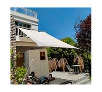 Sun Shade Sail Rectangle Canopy Sunscreen Awning with 4 Ropes Waterproof Sun Sail 98% UV Block 3x5m 4x6m for Garden Balcony Patio Pool Gazebo, White