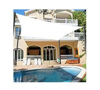 Sun Shade Sail Rectangle Canopy Sunshade Cover Awning Sun Shelter Oxford Sunscreen Fabric UV Block For Patio Lawn Garden Backyard Outdoor Balcony Carport Porch, Whi
