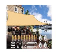 Sun Shade Sail Rectangle Resistente al agua Pes con protector solar Toloro de toldo con kit de fijación 98% UV Bloque para el jardín al aire libre Patio patio Party 2x3m 3x4m 4x8m 5x6m, color de arena