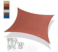 Sun Shade Sail, Rectangle Sand Sun Shade Sail Canopy UV Block Awning for Outdoor Patio Garden Backyard
