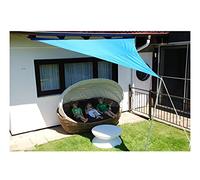 Sun Shade Sail Triangle Shade Sail, Blue, Waterproof Tarpaulin for Garden Balcony Swimming Pool, carport Shade Cloth, Multi-Size