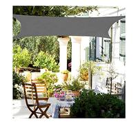 Sun Shade Sail Waterproof Rectangle UV Block Weather Resistant Sunscreen Awning for Outdoor Garden Patio Summer Cool Party Beach Parking, Gray