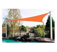 Sun Shade Sail Waterproof Shade Sails, Shade Cloth Garden Terrace Party with Rope - Triangles, Orange, 3x3x3m