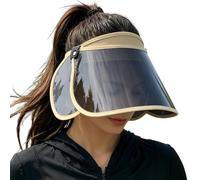 Sun Shield For Face - UV Protection Visor Hat, Full Face Sunshade Headwear, Tinted Anti-Glare Driving, Wide Brim Beach Sun Protector, High Definition Optical Shield | For Women