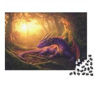 Sun Shining Through The Bosque Purple Dragón Rompecabezas Puzzle,1000pcs (75x50cm) Adulto Juego EduGatoivo Decoración del Hogar