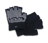 Sun & Sia Par de Guantes de Yoga - Apto para Todos - Talla única - Flexibles y cómodos, Antideslizantes, excelente Agarre en Todo Tipo de Superficies - Anti-Sudor - Algodón Ultra Suave