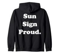 Sun Sign Proud Horoscope Astrology Text Sudadera con Capucha