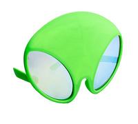 Sun-Staches Green Alien Glow in the Dark Mirror Sunglasses Costume Accessory, UV 400 Lenses, Alien Green Mask One Size Fits Most, 8"