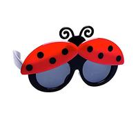 Sun-Staches Miraculous Ladybug Lil' Characters, lentes de sol para niños, accesorio de disfraz, lentes UV400, talla única para la mayoría de los niños, marcos negros con máscara de mariquita roja