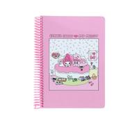 Sun-Star Stationery S2644215 Ester Bunny My Melody Sanrio Characters Goods - Cuaderno de anillos, tamaño B6, color rosa