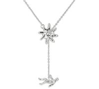 Sun & Starlight Couple Necklaces, Gold Sun & Silver Figure Pendant, Minimalist Unisex Jewelry for Women & Men, Summer Daily Wear (Silver)