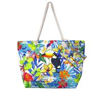 SUN & SURF Bolsa Playa Gran Capacidad con Cremallera 60x40x20cm y monedero a conjunto. Capazo Playa Verano. Asas Cuerda de Hombro. Bolsillos Interiores Cremallera