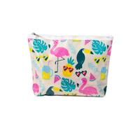 SUN & SURF Neceser Flamenco Piñas Bolsa de Seguridad Playa Impermeable Anti-Arena. 25x18 cm. Pertenencias Seguras Sol y Agua. Piscina