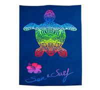 SUN & SURF Toalla de Playa de Microfibra Doble 140x180 cm, Secado Rápido, Ultra Absorbente y Compacta